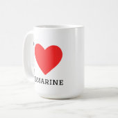 潜水艦が好き コーヒーマグカップ (正面左)