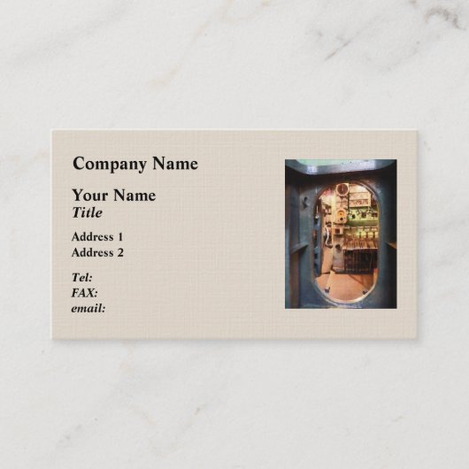 潜水艦でハッチ 名刺 (正面)