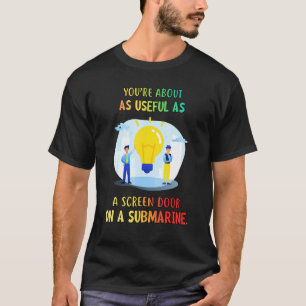 潜水艦で皮肉を込めて網戸として Tシャツ