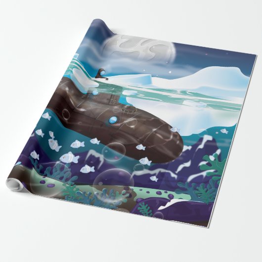 潜水艦の北極冒険 ラッピングペーパー (アンロールド)