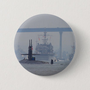 潜水艦の潜水艦の核船海軍 缶バッジ