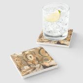 潜水艦の運行ゲージそして楽器 ストーンコースター (横)