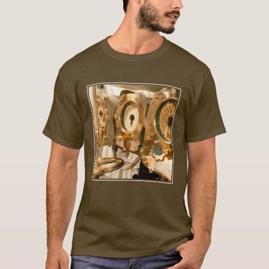 潜水艦の運行ゲージそして楽器 Tシャツ (正面)