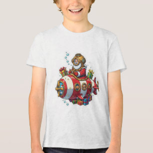 潜水艦サンタ トライブレンドＴシャツ