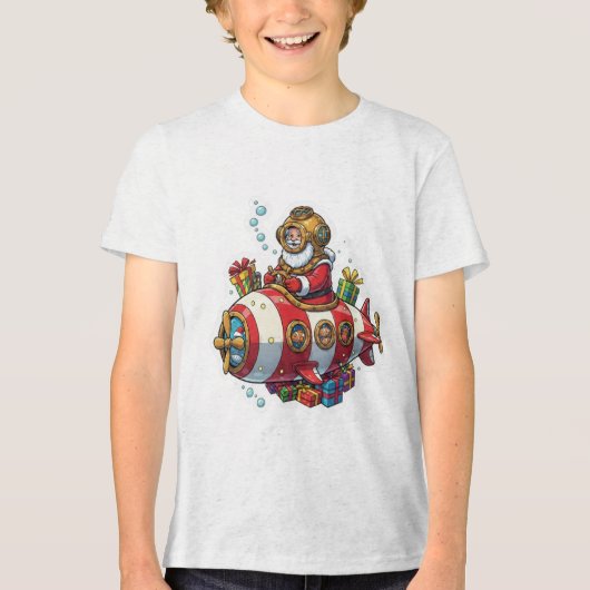 潜水艦サンタ トライブレンドＴシャツ (正面)