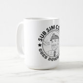 潜水艦ビデオゲーム機長コーヒー乾燥機 コーヒーマグカップ (正面左)