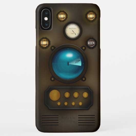 潜水艦制御室スチームパンクヴィンテージテック Case-Mate iPhoneケース (裏面)