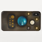 潜水艦制御室スチームパンクヴィンテージテック Case-Mate iPhoneケース (裏面(横))