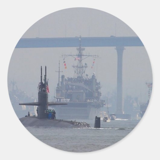 潜水艦原子力船海軍 ラウンドシール (正面)