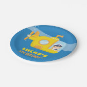 潜水艦少年の水中の誕生日パーティー用品 ペーパープレート (アングル)