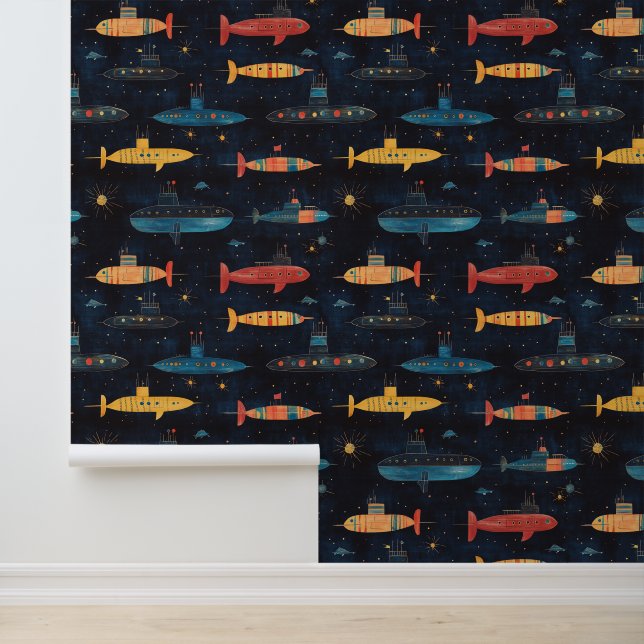 潜水艦水中船チョークスケッチ 壁紙 (アプリケーション)