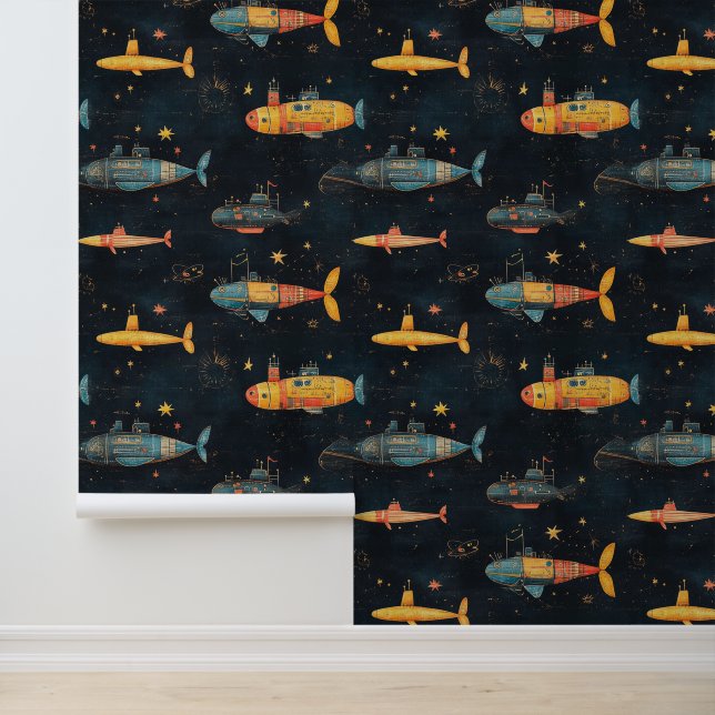 潜水艦水中船チョークスケッチ 壁紙 (アプリケーション)