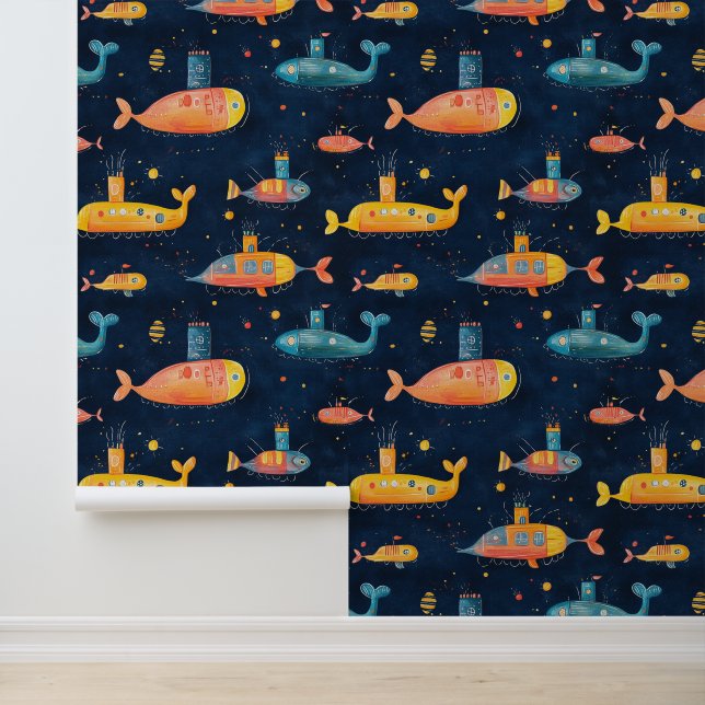 潜水艦水中船チョークスケッチ 壁紙 (アプリケーション)