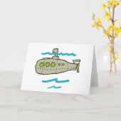 潜水艦 カード (黄色い花)