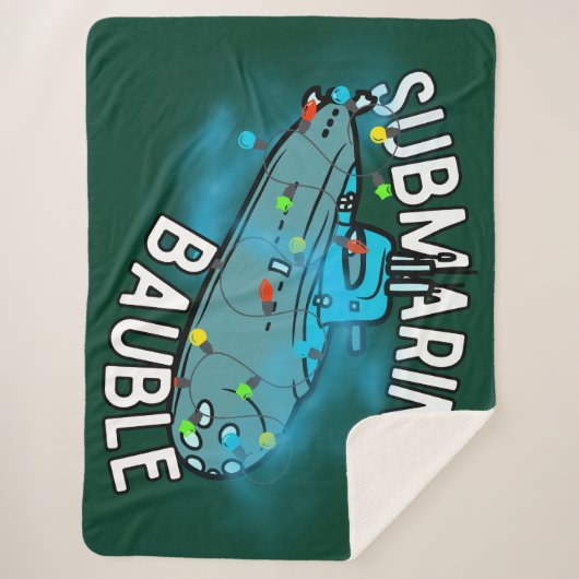 潜水艦、ボーブル、クリスマス シェルパブランケット (正面)