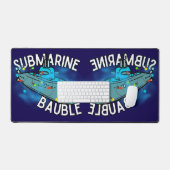 潜水艦、ボーブル、クリスマス デスクマット (キーボード&マウス)