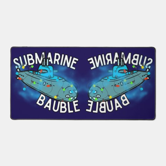 潜水艦、ボーブル、クリスマス デスクマット (正面)