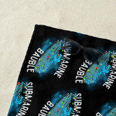 潜水艦、ボーブル、クリスマス ビーチタオル (インサイチュ)