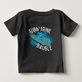 潜水艦、ボーブル、クリスマス ベビーTシャツ (裏面)
