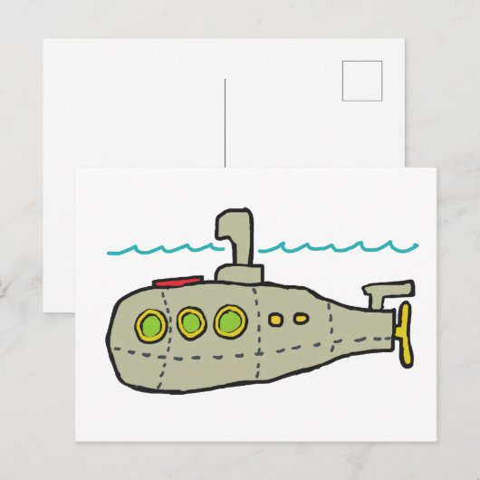 潜水艦 ポストカード (正面/裏面)
