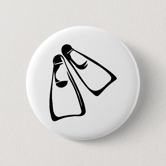 潜水-ひれ 缶バッジ (正面)