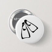 潜水-ひれ 缶バッジ (正面&裏面)