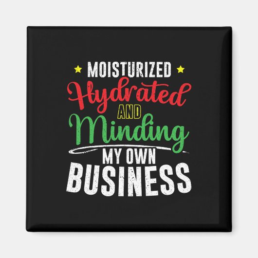 潤いを与えられた水和とマイニングマイビジネス マグネット (正面)