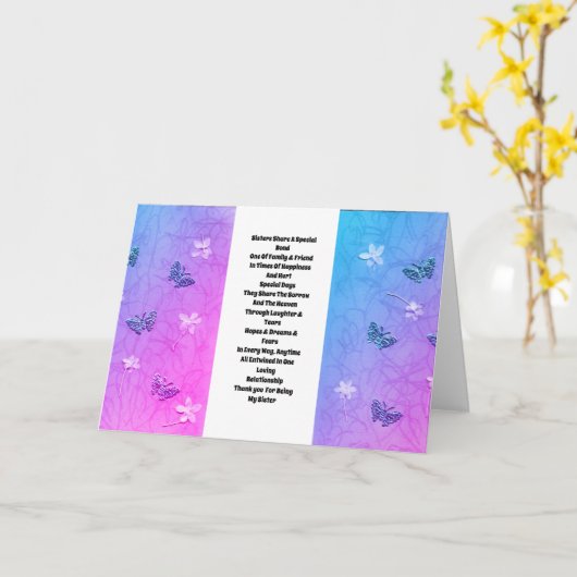 潤色された妹 カード (黄色い花)