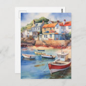 潮が港から出ている ポストカード (正面/裏面)