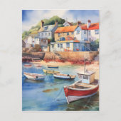 潮が港から出ている ポストカード (正面)