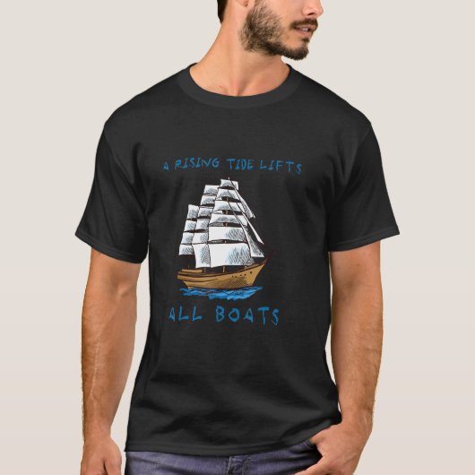 潮が満ちるとTシャツの舟が上がる Tシャツ (正面)