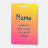 潮が私の椅子を跳ね上げる – 荷物タグ バッジ (裏面)