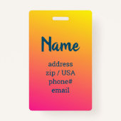 潮が私の椅子を跳ね上げる – 荷物タグ バッジ (裏面)