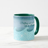 潮で漂うことは青及び緑を抽出します マグカップ (正面右)