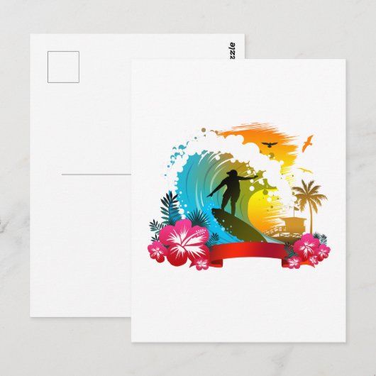 潮に乗る ポストカード (正面/裏面)