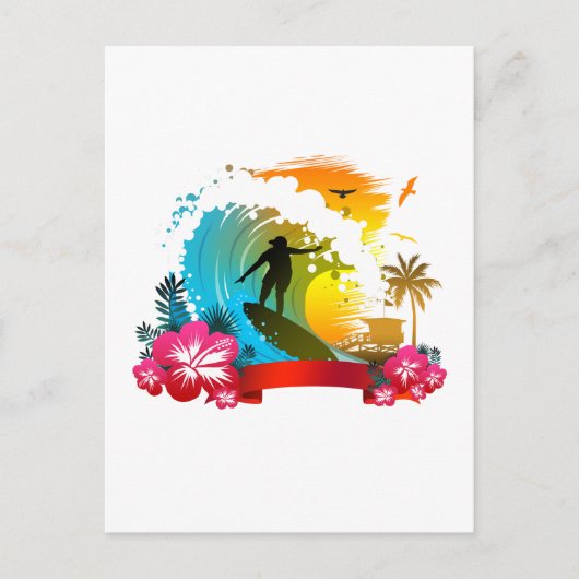 潮に乗る ポストカード (正面)