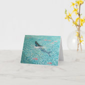 潮に対する人魚 カード (黄色い花)