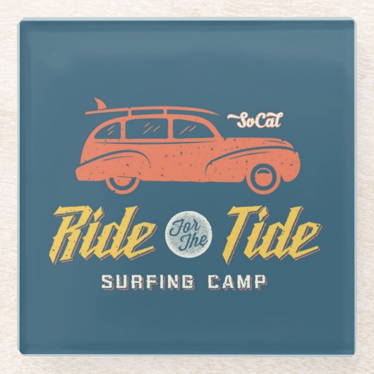 潮のためのSocalの乗車 ガラスコースター (正面)