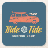 潮のためのSocalの乗車 スクエアペーパーコースター (正面)