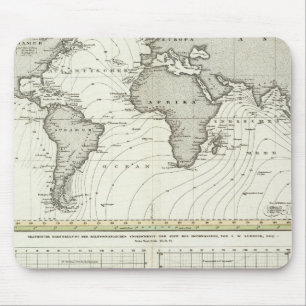 潮の波の地図 マウスパッド