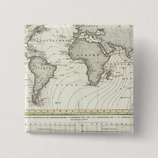 潮の波の地図 缶バッジ (正面)