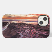 潮の流れの夕焼け iPhoneケース (裏面横)