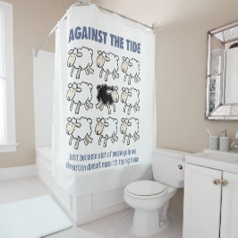 潮の満ち引きに シャワーカーテン