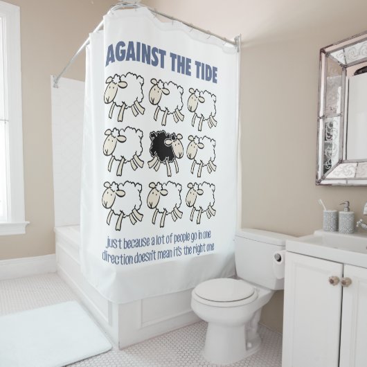 潮の満ち引きに シャワーカーテン (インサイチュ)