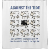 潮の満ち引きに シャワーカーテン (正面)