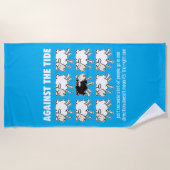 潮の満ち引きに ビーチタオル (正面)