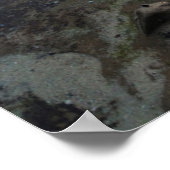 潮の満ち引きの日没 ポスター (角)