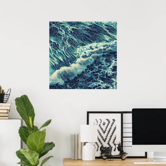 潮の満ち引きは潮の引き分けになる。 ポスター (ホームオフィス)