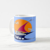 潮の満ち引きをする コーヒーマグカップ (正面左)