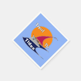 潮の満ち引きをする スタンダードカクテルナプキン